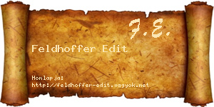 Feldhoffer Edit névjegykártya